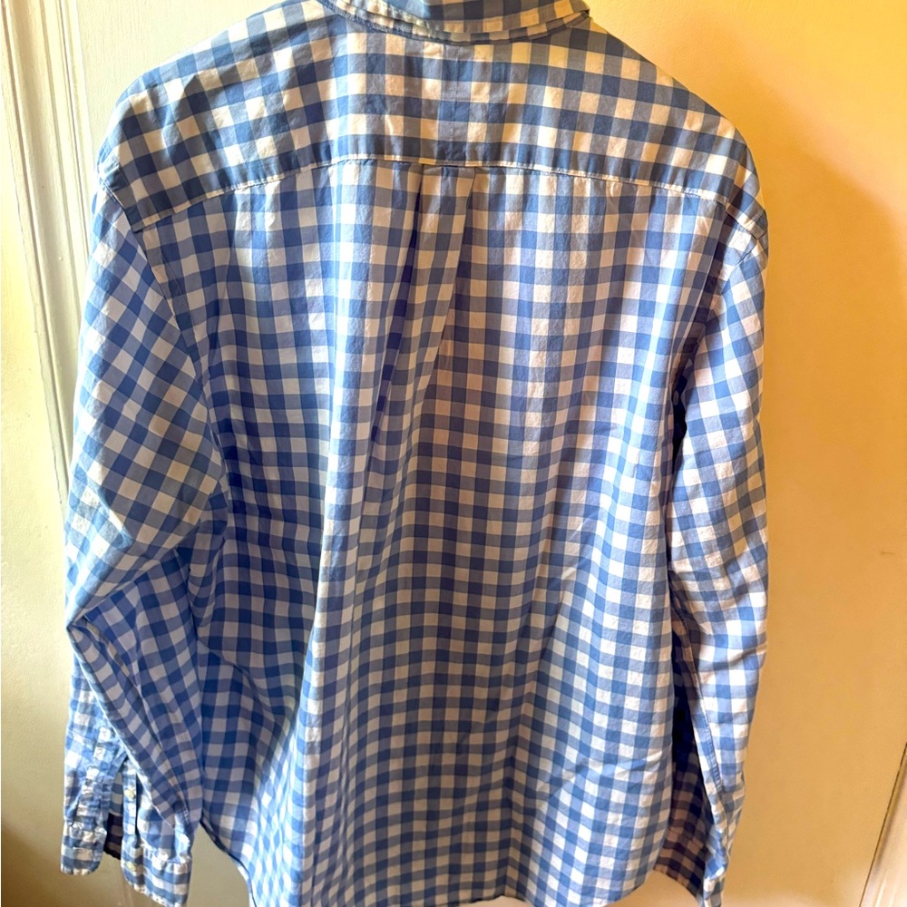 Ralph Lauren Blue and White Checkered Button Up Size XL- light weight - Picture 3 of 5